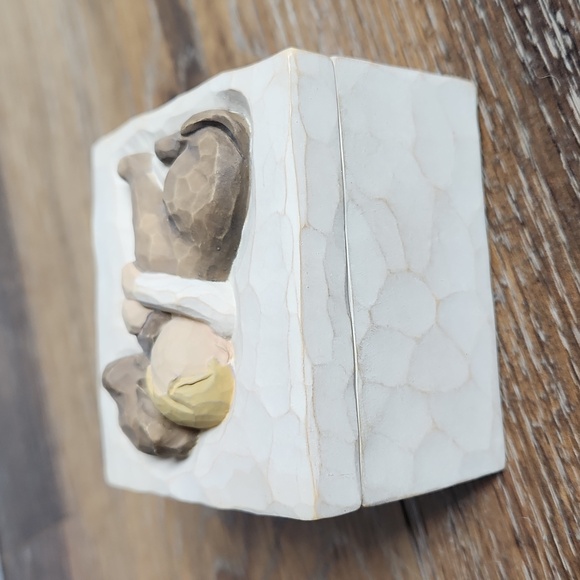 Willow Tree Box Brown Dog Blonde Boy Hug - Picture 4 of 11